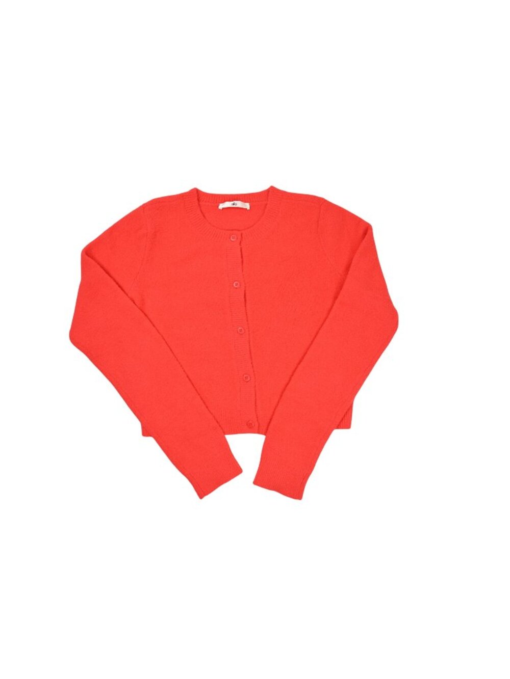 ALO Yoga Snuggle Up Sweater Cropped Cardigan in Bright Red